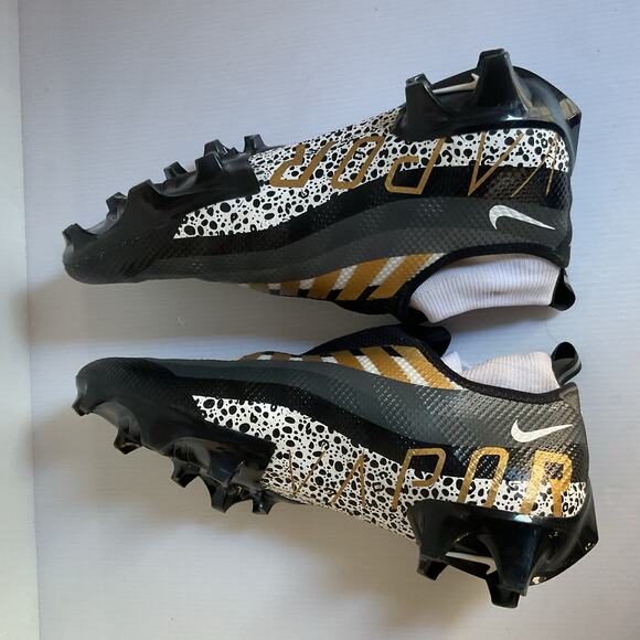 Nike Vapor Edge Pro 360 2 Football Cleats Black Gold White Men’s Size 10 - Picture 7 of 11